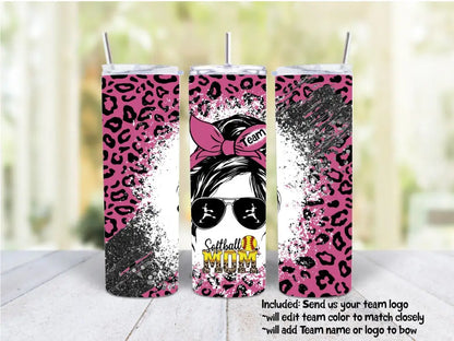 Select Your Sport Mom Tumbler *Customized With 1 Color And Team Logo Or Name Drinkware