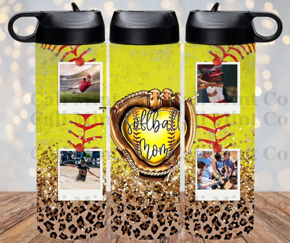 Softball Mama Mitt Custom Photo Tumbler Skinny Tumbler