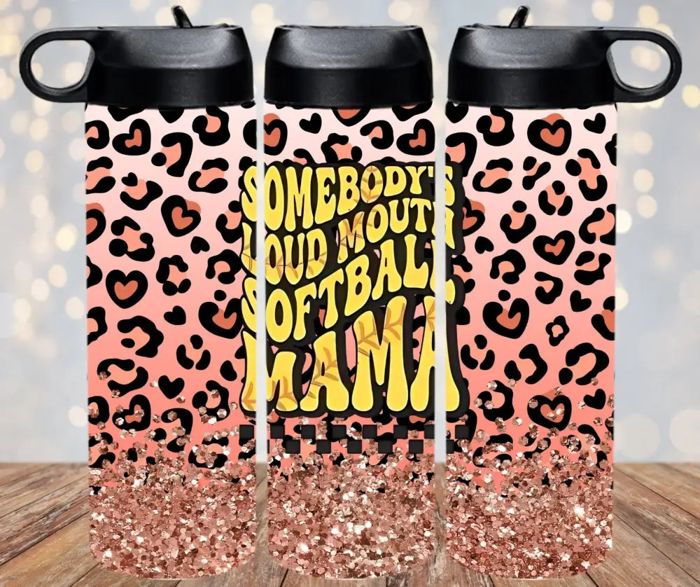 Somebody Loud Mouth Mama Softball Tumbler Skinny Tumbler