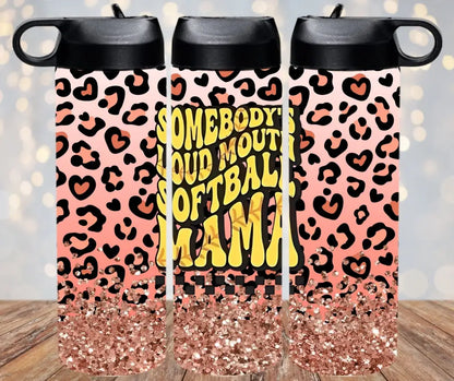 Somebody Loud Mouth Mama Softball Tumbler Skinny Tumbler