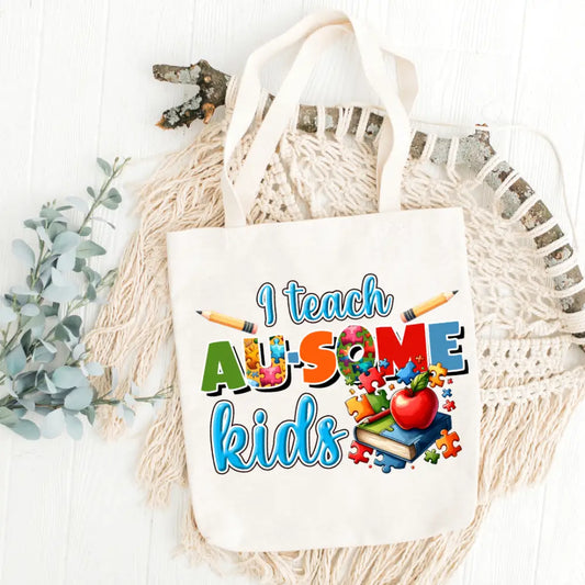 Teacher Autism Tote Bag