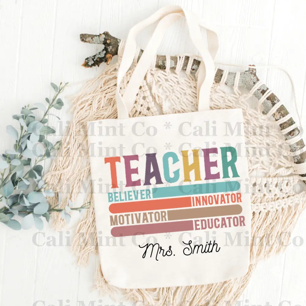 Teacher Blocks Tote Bag