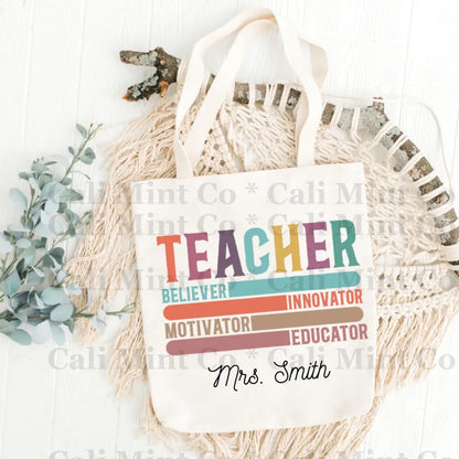 Teacher Blocks Tote Bag