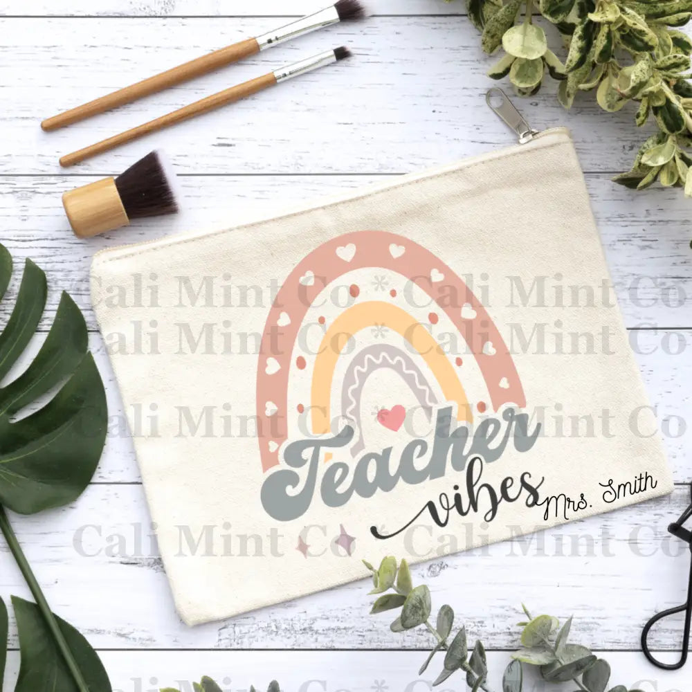 Teacher Canvas Makeup Bag Canvas Bag