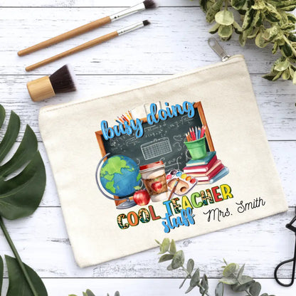 Teacher Cool Things Canvas Makeup Bag Canvas Bag