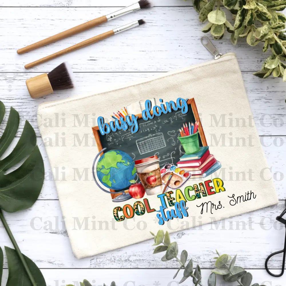 Teacher Cool Things Canvas Makeup Bag Canvas Bag