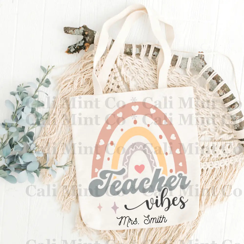 Teacher Pastel Colors 10 Tote Bag