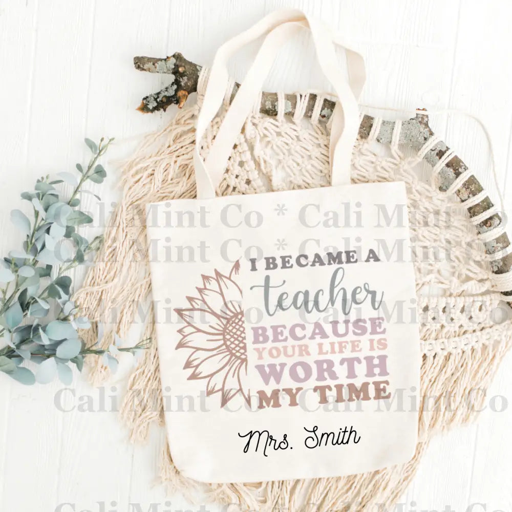 Teacher Pastel Colors 3 Tote Bag