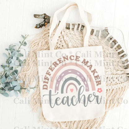 Teacher Pastel Colors 7 Tote Bag