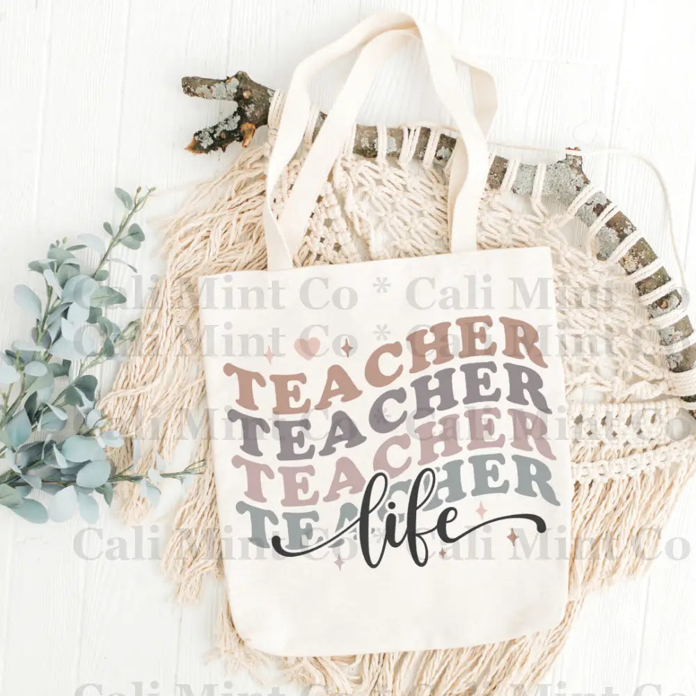 Teacher Pastel Colors 8 Tote Bag