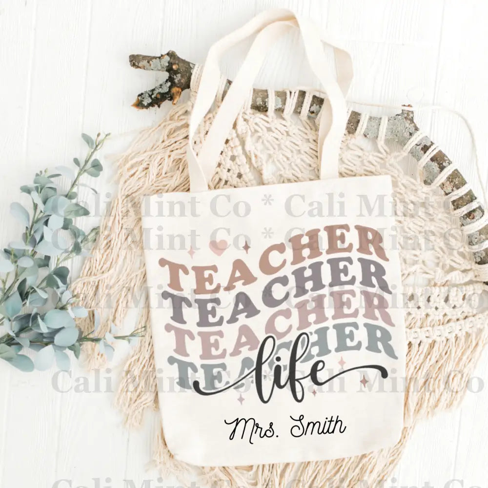 Teacher Pastel Colors 8 Tote Bag