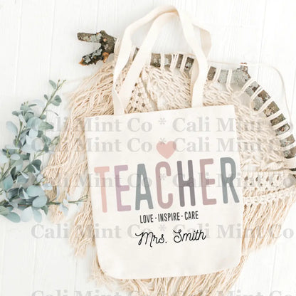 Teacher Pastel Colors Tote Bag