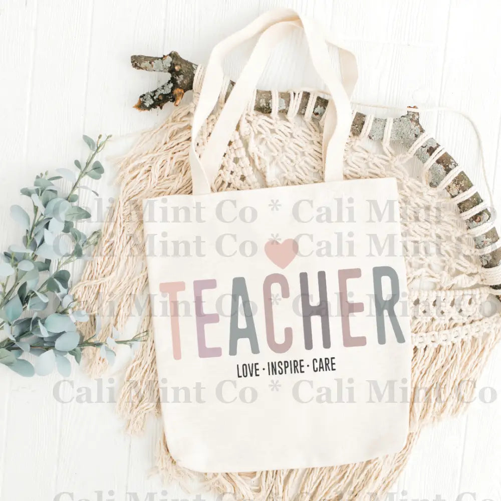 Teacher Pastel Colors Tote Bag