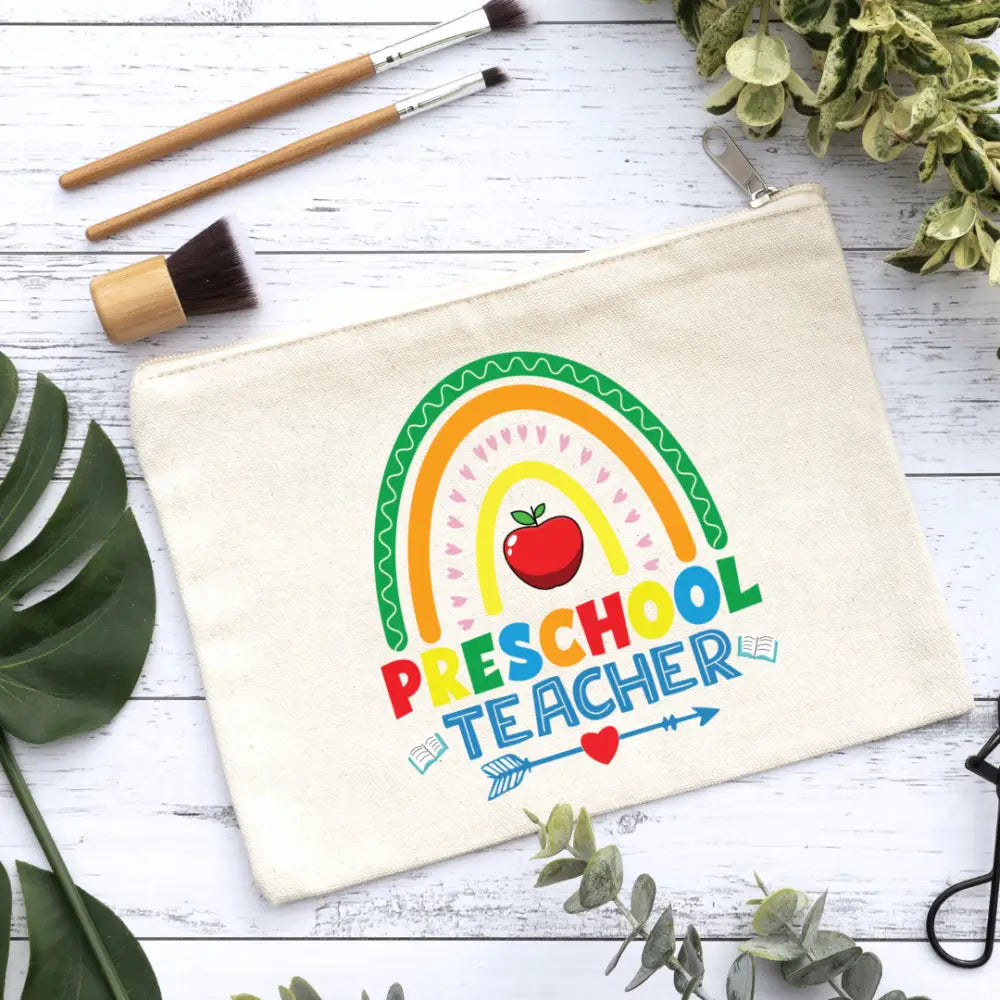 Teacher Preschool Canvas Makeup Bag Canvas Bag