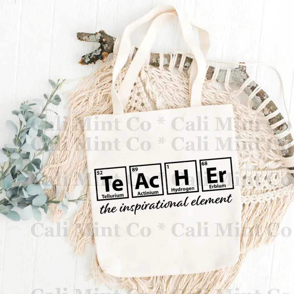 Teacher Science Elements Tote Bag