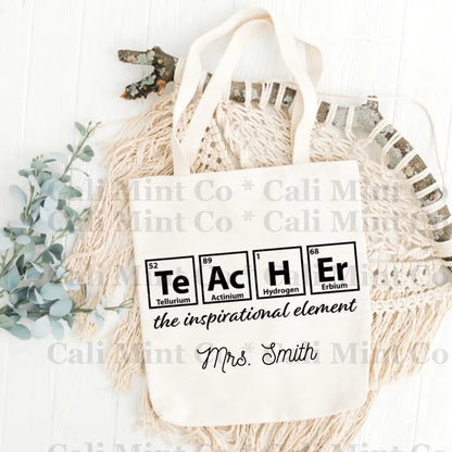 Teacher Science Elements Tote Bag