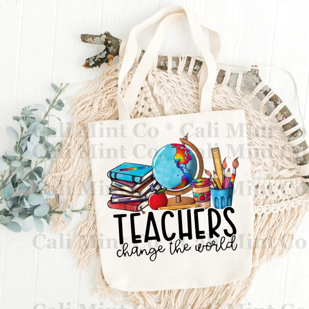 Teachers Change The World Tote Bag