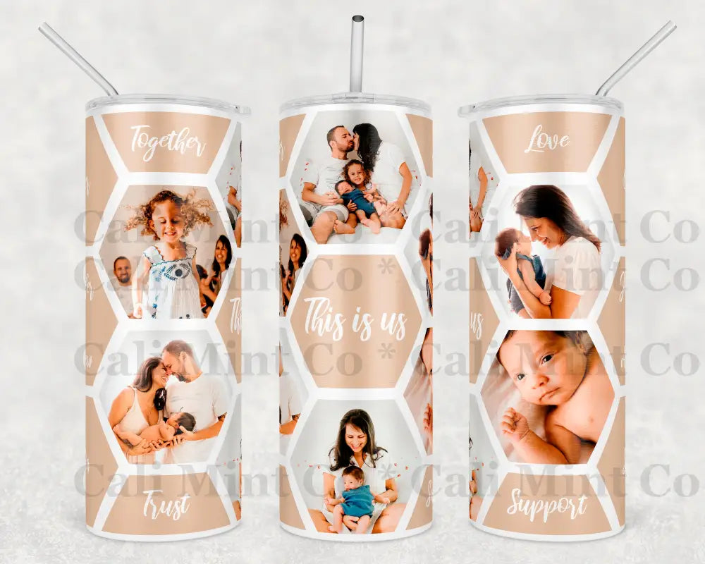 This Is Us Family Custom Photo Tumbler Skinny Tumbler