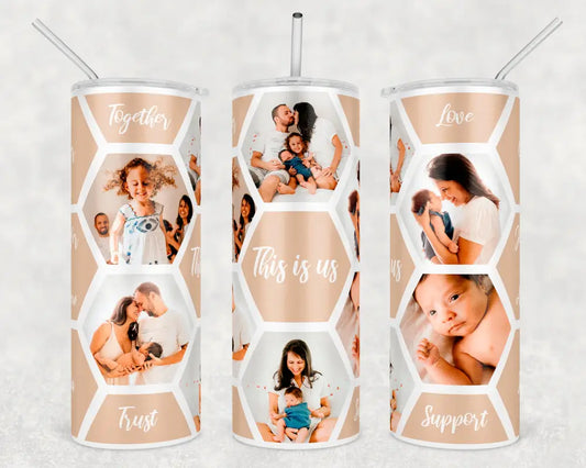 This Is Us Family Custom Photo Tumbler Skinny Tumbler