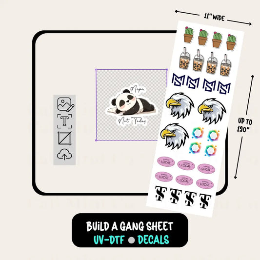 UVDTF BUILD A GANG SHEET- YOUR IMAGES AND OURS Gang Sheet